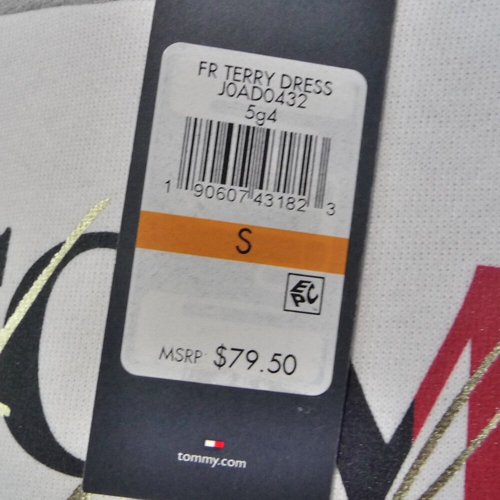 TOMMY HILFIGER COLOR BLOCK SWEATSHIRT DRESS SMALL - Picture 6 of 8
